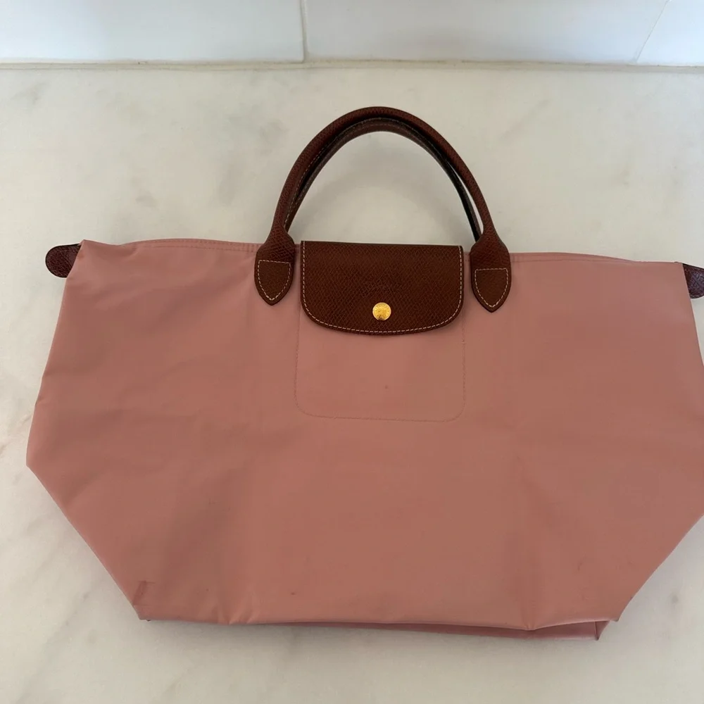 Longchamp LE PLIAGE ORIGINAL M TOTE BAG Pink Tea